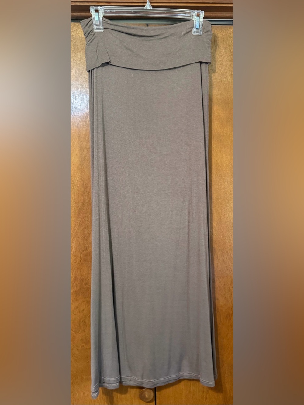 Source Unknown Taupe Maxi Skirt